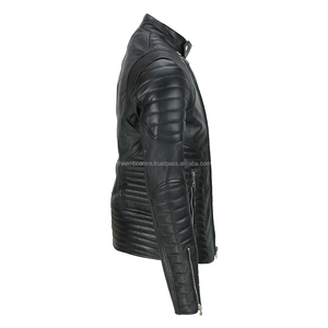Top Trending Transpirable y Cómodo Precio al por mayor Moda de invierno Oem Diseños Chaqueta de cuero genuino para hombres - Product Image 3