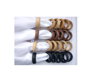 Porte-rond de serviette en bois vacances de Noël décoration de table pour pièce design avec artisanat naturel - Product Image 5