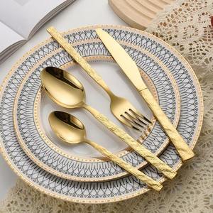 Wholesale Stainless Steel Cutlery Set, <b>Heavy</b>-<b>Duty</b> Gold Mirror Finishing Flatware, Eco-Friendly Durable Silverware for Restaurant - Product Image 4