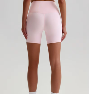 กางเกงขาสั้นกีฬาเอวสูงสำหรับผู้หญิงสำหรับวิ่งปั่นจักรยานโยคะ - Product Image 6