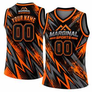 Camiseta de Baloncesto Personalizada Marginal Sports, Unisex, Sin Mangas, Impresión por Sublimación, Transpirable, de Poliéster, Uniforme de Equipo para Adultos - Product Image 1