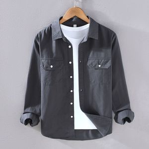 Vente en gros Meilleure vente Chemise pour homme à la mode couleur unie formelle à manches longues 100% coton orienté vers l'exportation Qualité supérieure - Product Image 2