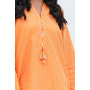 Conjunto de 2 Piezas con Adornos Lurex - Camisa de Manga Tres Cuartos y Pantalón Talla 2XL y 3XL para Primavera/Verano - Product Image 4