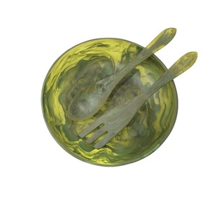 Bol à salade en résine classique poli avec des options personnalisables pour les restaurants et l'usage domestique Nouveau design Bol de service pour les fêtes - Product Image 1