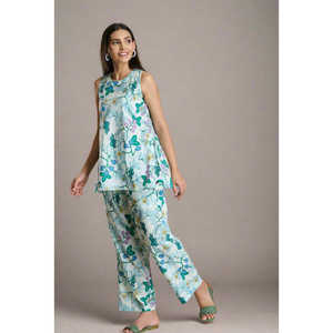 Conjunto Casual Grapevine Fusion con Estampado Floral, Corte Holgado y Cintura Natural, Transpirable, para Ocio - Product Image 5