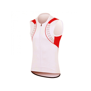 Chaleco de ciclismo largo transpirable para hombre con bolsillos, ropa deportiva personalizada de fábrica, ropa de ciclismo personal, camiseta de ciclismo OEM - Product Image 4