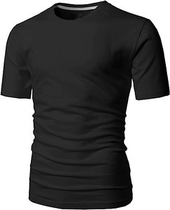 T-shirts à manches courtes coupe ajustée décontractée pour hommes T-shirts doux et légers à col en V du Bangladesh - Product Image 5