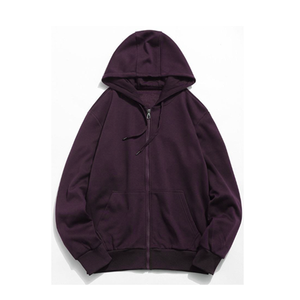 เสื้อฮู้ดผ้าคอตตอน100% สำหรับผู้ชายโอเวอร์ไซส์ผ้าซิปแบบว่างเปล่าออกแบบโลโก้ได้ตามที่ต้องการ - Product Image 1
