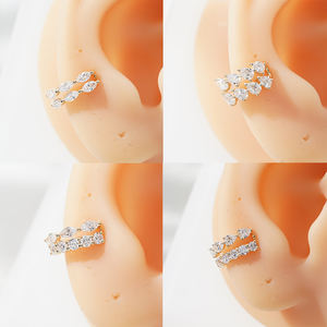 Starsgem Boucles d'oreilles en or massif 10 carats, unisexe, tendance, 0,5 ct, 0,6 ct, forme fantaisie, diamants de laboratoire cultivés, boucles d'oreilles - Product Image 2