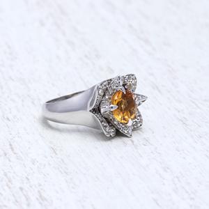 Anillo de plata esterlina 925 hecho a mano con forma de piedra protectora de piedras preciosas de citrino natural para ropa de fiesta de boda anillo al por mayor - Product Image 2