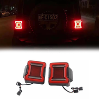 Feu arrière LED ABS Wind Winner avec lentille rouge pour Jeep Wrangler JL 2007-2017