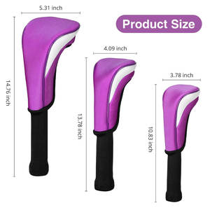 Housse de protection pour tête de club de golf, style classique, tissu durable pour la protection des clubs et un transport facile, conception en matériau durable - Product Image 2