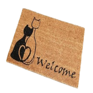 New PVC Backed Coir <b>Mat</b> Modern Medium Thickness Rectangle Machine Made Anti Slip Washable Durable Eco-Friendly Solid Color 1.9kg - Product Image 1