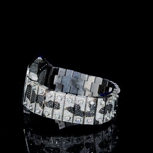 Reloj Cuadrado de Acero Inoxidable Hecho a Mano, con Diamantes, Estilo Deportivo Simple, Movimiento de Cuarzo de Precisión, Glamuroso - Product Image 4