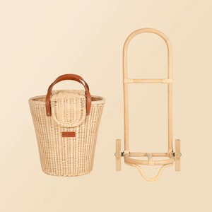 Panier en osier écologique avec roulettes, design moderne, rangement multi-usages - Product Image 3