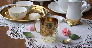 Elegant Mughlai Designed Handmade Brass <b>Cup</b> with C-Shape Handle 6 Ounce Capacity Glass Beer Steins - Product Image 3