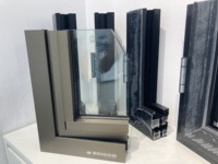 Fenêtre coulissante pliante en alliage d'aluminium 6063-T5, systèmes à rupture de pont thermique, isolation thermique et acoustique, économie d'énergie, 93 mm, livraison rapide