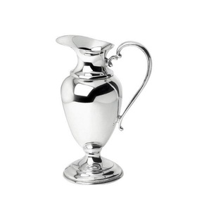 Pichet à eau élégant et moderne en acier inoxydable martelé, avec poignée incurvée en acier miroir, vaisselle de qualité supérieure 100% naturelle pour les fêtes - Product Image 3