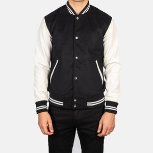 Chaqueta universitaria de alta calidad para hombre diseñada como una elegante chaqueta de béisbol universitaria para hombre Casual de cuero de manga de invierno - Product Image 3