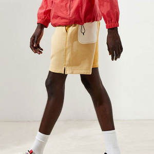 กางเกงขาสั้นผ้าฝ้ายเทอร์รี่แบบถักสำหรับผู้ชายกางเกงขาสั้นผ้าเทอร์รี่สีพื้นแบบลำลองมีโลโก้ตามสั่ง - Product Image 6