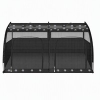 Cage de transport pour chien sur siège arrière OEM/ODM personnalisée avec bac à litière, en tissu Oxford imperméable