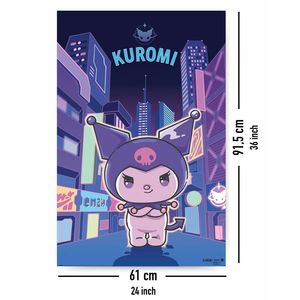 Póster de Diseño Moderno de Sanrio My Melody, Kuromi y Hello Kitty en la Pared, Hecho de Papel - Product Image 4