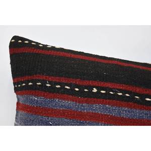 Almohada de lana a rayas rojas, 16x36 pulgadas, cojín decorativo con estampado Floral Vintage de lujo, antideslizante, extraíble, lavable, cierre de cremallera para - Product Image 2