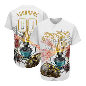 Venta al por mayor de camisetas de béisbol 100% poliéster hecho ropa de entrenamiento camisetas de softbol con cierre de botón camisetas de diseño personalizado - Product Image 1