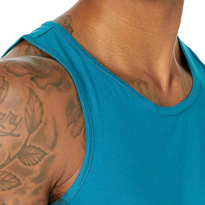 Haute demande grande taille hommes débardeurs personnalisé respirant sportif col rond Fitness porter des maillots coton mélangé débardeurs sur la meilleure vente - Product Image 5