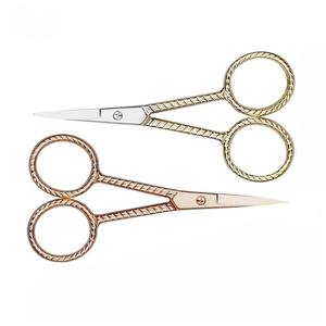 Tijeras Rectas de Acero Inoxidable, Herramienta de Precisión para Cejas, Mango de Cerámica, Afiladas, Profesionales, para Recortar el Cabello - Product Image 3