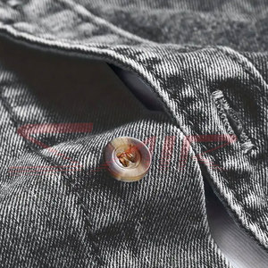 New High Quality Winter Waterproof Knitted Canvas Denim <b>Jacket</b> OEM Designs Men's Wholesale Custom Washed Blue - Product Image 4