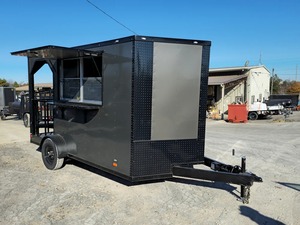 Remolque de Comida de 3 Ruedas 7x12, Estructura de Aluminio Resistente a la Oxidación, Rastreo GPS, 1500W, para Catering Comercial, Fábrica de Snacks, Bodega - Product Image 2