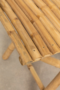 เก้าอี้สูงแบบมินิมอลทำจากไม้ไผ่เป็นมิตรกับสิ่งแวดล้อมของเวียดนาม พับเก็บได้ ใช้งานได้หลากหลายทั้งในร่มและกลางแจ้ง เหมาะสำหรับการพักผ่อนและรับประทานอาหาร ผลิตในเวียดนาม - Product Image 3