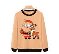 Suéter de Forro Polar Estampado con Efecto Ácido para Mujer, Estilo Urbano, Manga Larga, Opción de Logotipo Frontal, Venta al por Mayor, Colección Otoño/Invierno