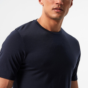 Venta al por mayor verano logotipo personalizado estilo simple calidad personalizado impreso Slim Fit liso camiseta en blanco para los hombres - Product Image 3