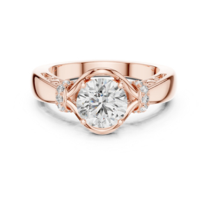 Anillo de Aniversario de Oro Amarillo de 14K con Diamante Cultivado en Laboratorio de 1.12 Ct, Redondo, Certificado por IGI, Anillo de Compromiso Nuevo con Diamante Cultivado para Mujer - Product Image 1