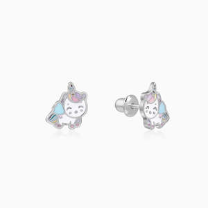 Pendientes de plata Sparklehoof para niños para jóvenes entusiastas de la moda para colección de joyas para niños - Product Image 1