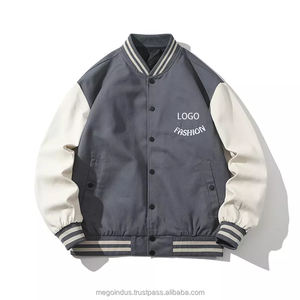 Chaqueta de béisbol de estilo callejero, chaqueta de béisbol con logotipo personalizado, de bloque de Color - Product Image 5