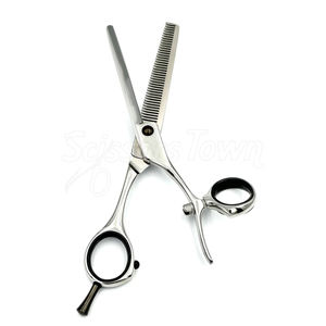 กรรไกรตัดบางแบบหมุนได้มืออาชีพพร้อมด้ามจับที่ออกแบบตามหลักสรีรศาสตร์และฟันสแตนเลสแหลมคม - Product Image 2