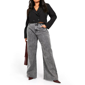 Nouveau Jean Droit Femme Tendance Décontracté en Denim Respirant Lavable avec Poches Service OEM Imperméable 2026 - Product Image 1