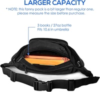 Sac banane unisexe grande taille avec porte-bouteille et sangle réglable pour activités de plein air