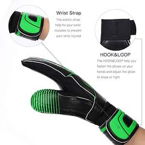 Gants de gardien de but en cuir de qualité supérieure personnalisables sur mesure coupe personnalisée poignée en latex de football en gros - Product Image 4