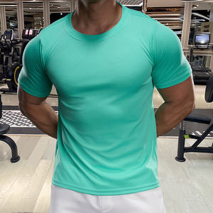 Camiseta Casual Elegante para Hombre con Cuello Redondo Profundo y Detalle de Bordado, 180 Gramos, Tejido de Punto con Patrón Sólido, Optimizado para un Look Moderno - Product Image 4