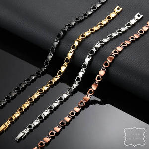 Joyería de cobre Pulsera de corazón Pulsera de brazo de mujer Pulseras magnéticas de cobre puro - Product Image 4
