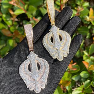 Vente flash Pendentif Hip Hop personnalisé en argent S925 avec diamant rond brillant de taille brillante cultivé en laboratoire, pendentif unisexe glacé - Product Image 4