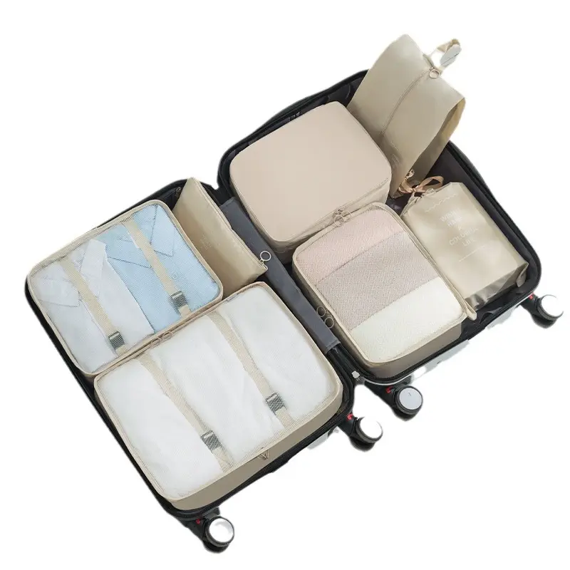 Портативная многофункциональная дорожная сумка для хранения квадратной ткани, органайзер для багажа и путешествий с набором кубиков