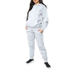 Wholesale Custom Embroidered Winter <b>Short</b> Tracksuit <b>Jogger</b> Sweat Suit One Set <b>Jogger</b> Pants for Women - Product Image 4