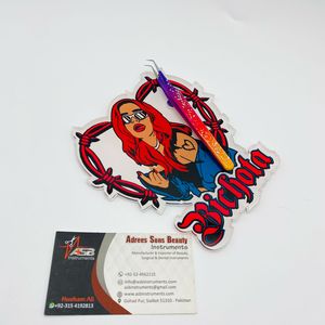 Últimas sostenible personalizado acrílico pestañas azulejos Bichota pestañas pinzas corazón Flor Mariposa diseño venta al por mayor pestañas herramientas - Product Image 4