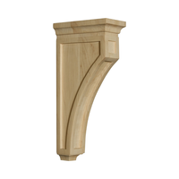Corbeaux en bois sculpté de style mid-century, supports muraux en bois massif, corbeaux architecturaux, décoration intérieure, design pour hôtels et hôpitaux