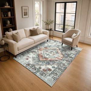 <b>RUGS</b> DEPOT LXDP-0970 Wholesale Grey <b>Silver</b> Designer Pattern Digital Printed Machine Washable Chenille Area <b>Rug</b> Non Slip - Product Image 2